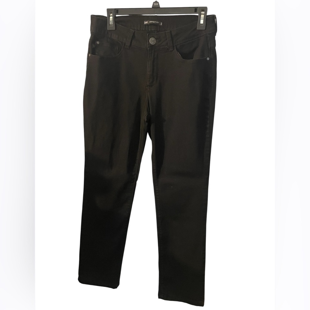 Lee Perfect Fit Black 1889 Denim Jeans Women's Size 8 SHORT